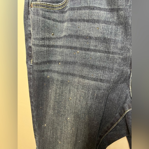 “Lane Bryant” SZ: (16) Super Stretch Signature Fit Mid Rise “Bling” On Front NWT - Picture 4 of 7